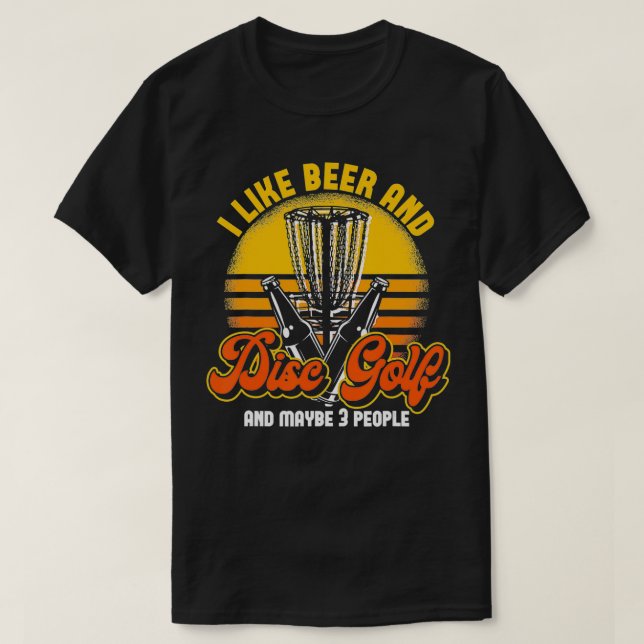 T-shirt Fête de la bière Stupid Tree Frisbee Golfer Dis (Design devant)