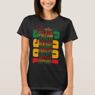 T-shirt Fête de la liberté noire 1865 Fête de l'Indépendan