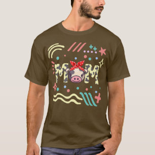 T-shirt Fête de la mère de la vache Lover de la vache Épou