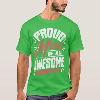 T-shirt Fête de la mère Maman d'une famille de fille génia