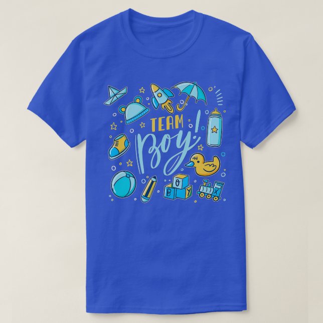 T-shirt Fête de la révélation de genre - Team Boy (Design devant)