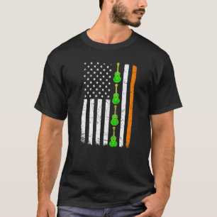 T-shirt Fête de la Saint-Patrick guitare patriotique drape