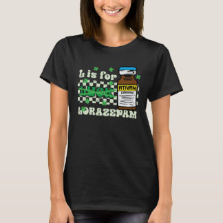 T-shirt Fête de la Saint-Patrick L pour Lorazépam Infirmiè