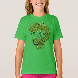 T-shirt Fête de la Saint-Patrick Shamrock Coeurs éti