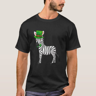 T-shirt Fête de la St Patrick Zebra avec un Casquette Lepr
