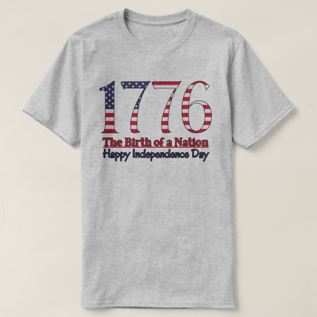 T-shirt Fête de l'Indépendance 1776 (Design devant)