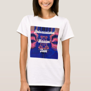 T-shirt Fête de l'Indépendance Abstraite Art