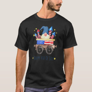 T-shirt Fête de l'Indépendance du 4 juillet Rouge Bleu Bla