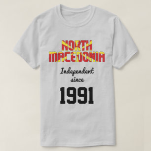 T-shirt Fête de l'indépendance du drapeau de la Macédoine
