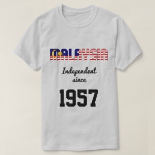 T-shirt Fête de l'indépendance du drapeau de la Malaisie
