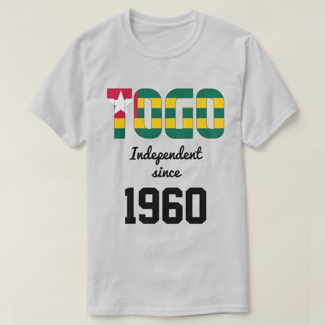 T-shirt Fête de l'indépendance du drapeau du Togo (Design devant)