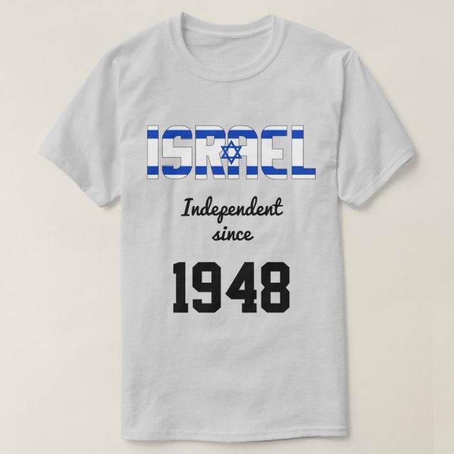 T-shirt Fête de l'indépendance du drapeau israélien (Design devant)