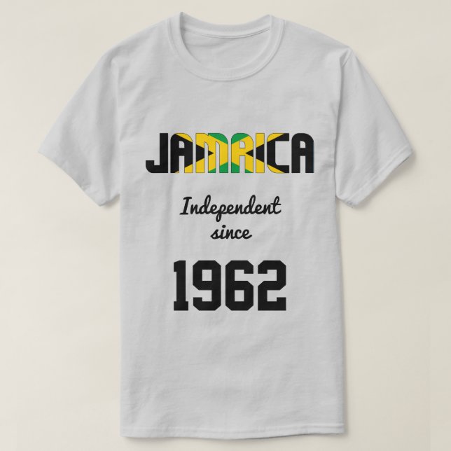 T-shirt Fête de l'indépendance du drapeau jamaïcain (Design devant)