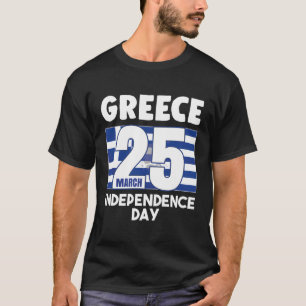 T-shirt Fête de l'Indépendance grecque 25 mars Grèce patri