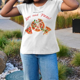 T-shirt Fête de mariage Italien Amour & Pizza Party Slice