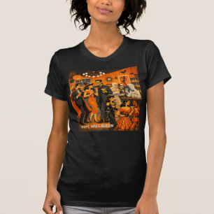 T-shirt Fête de martini Halloween Moderne du Milieu du Siè
