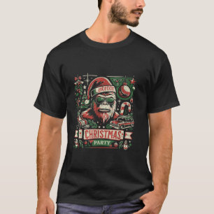 T-shirt Fête de Noël de Bigfoot longue tenue T chemise