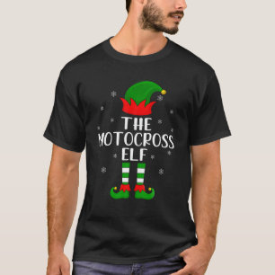 T-shirt Fête de Noël des elfes de Motocross - Famille corr