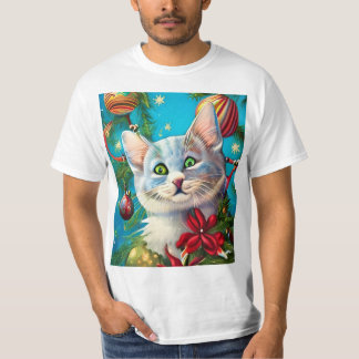 T-shirt Fête de Noël kitty cat