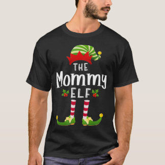 T-shirt Fête de Noël maman Elf Correspondance Famille Grou