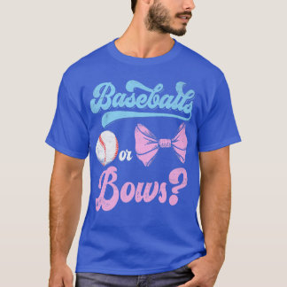T-shirt Fête De Révélation De Sexe Baseball Ou Bows Preg E