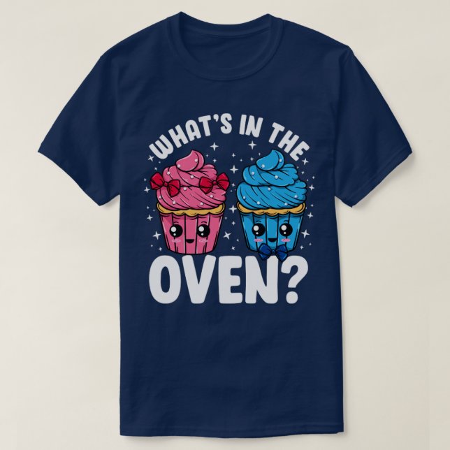 T-shirt Fête De Révélation De Sexe Whats Dans Le Four Cupc (Design devant)