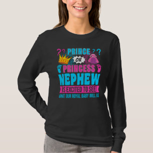 T-shirt Fête de Révélation du Sexe du Bébé Neveu Prince ou