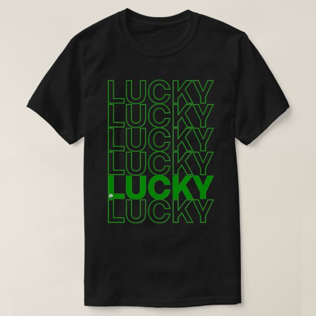 T-shirt Fête de Saint-Patricks, Shamrock chanceux (Design devant)