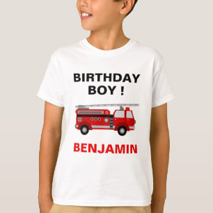 T-shirt Fête des Anniversaires de enfants de camion-feu