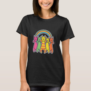 T-shirt Fête des chats arc-en-ciel Festival Rave EDM