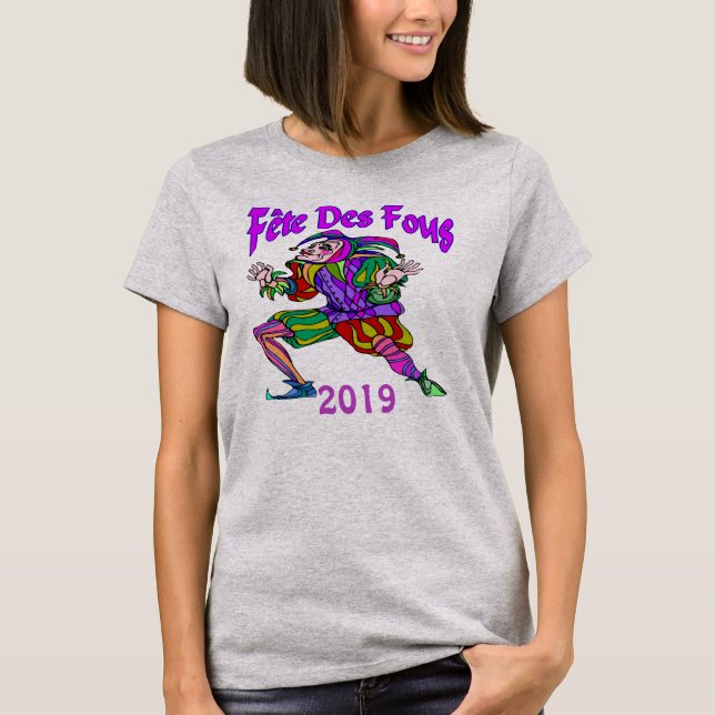 T-shirt Fete Des Fous Mardi Gras 2019, ajouter du texte (Devant)