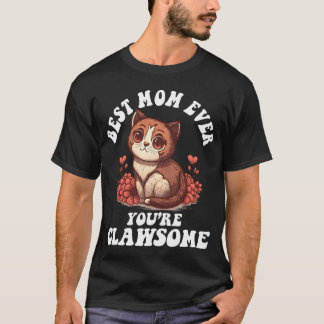 T-shirt Fête des mères avec chats Clawsome mignon Fête des
