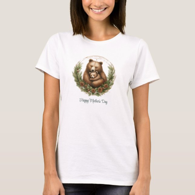 T-shirt Fête des mères de maman ours et bébé ours (Devant)