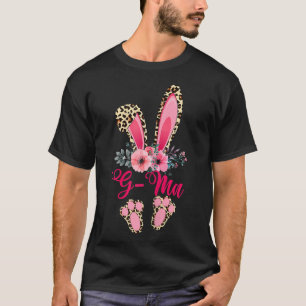 T-shirt Fête des mères de Pâques Gma Leopard Lapin Lapin L