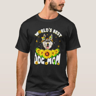 T-shirt Fête des mères du meilleur chien Husky Sibérien de