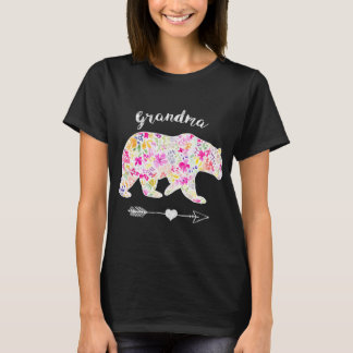 T-shirt Fête des mères Fleurs de grand-mère Ours