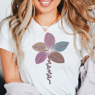 T-shirt Fête des Mères Inspirationnelle Florale Mama