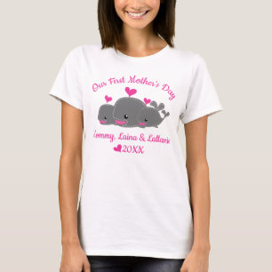T-shirt Fête des Mères, Maman des Filles jumelles Chemise