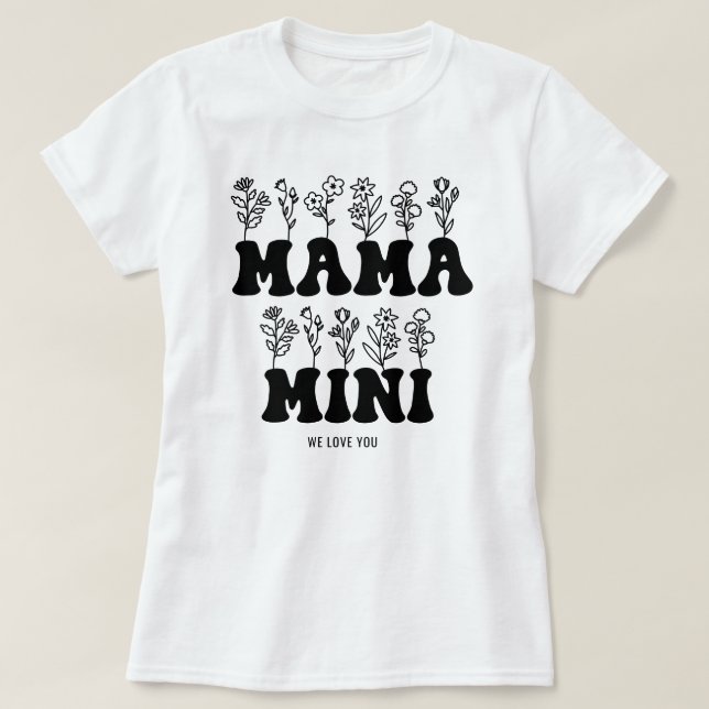 T-shirt Fête des mères personnalisées (Design devant)