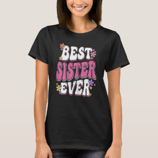 T-shirt Fête des mères rétro Super de la meilleure soeur j