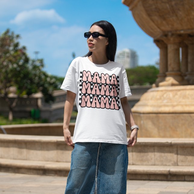 T-shirt Fête des Mères rose rétro (Créateur téléchargé)