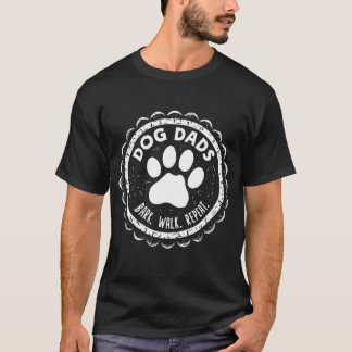 T-shirt Fête des pères Badge Chien Dads