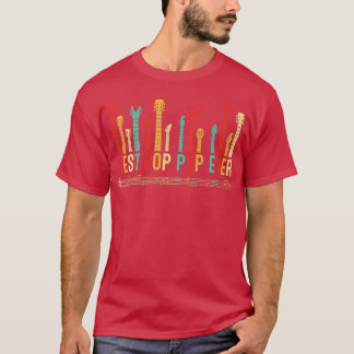 T-shirt Fête des pères Best Pop Pop Ever Guitar Lover Guit