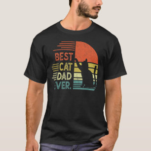 T-shirt Fête des Pères Ca Vintage Meilleur Papa Chat Ever