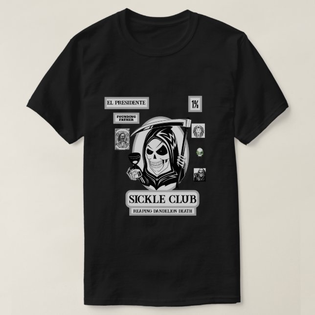 T-shirt Fête des pères Cadeau Novelty SICKLE CLUB (Design devant)