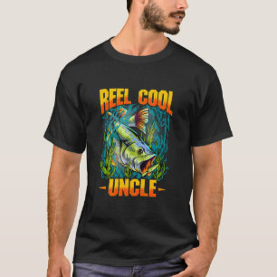 T-shirt Fête des pères cadeau Reel Cool Uncle Pêche Lov
