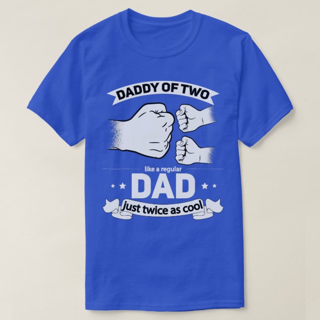 T-shirt Fête des pères carrée papa papa père de deux Cool  (Design devant)