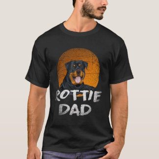 T-shirt Fête des pères Chien Papa Cadeau Rottweiler