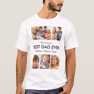 T-shirt Fête des pères Collage photo de meilleur papa