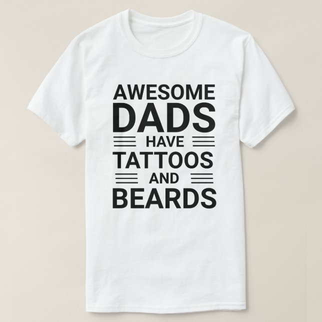 T-shirt Fête des pères de papa barbu personnalisé (Design devant)